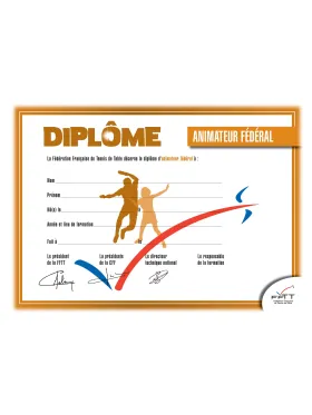 Diplôme animateur fédéral