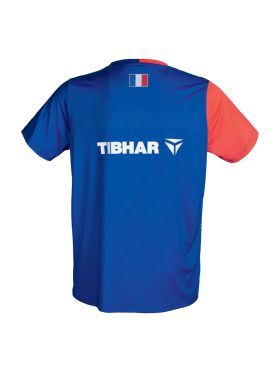Maillot Officiel FRANCE Rouge - Bleu Tibhar - Équipe de France FFTT 2025/2026